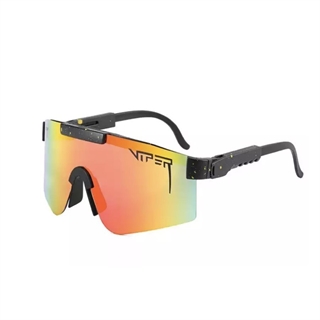 Solbriller til sport - Gule brilleglas og sort brillestel